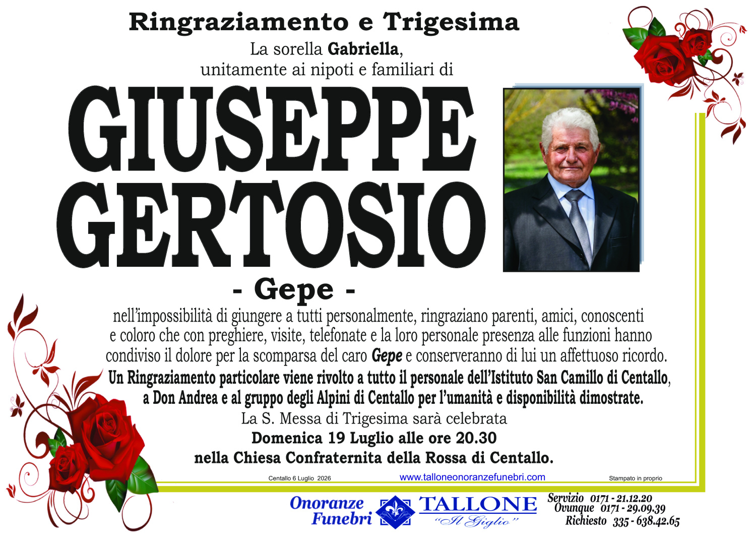 <br />
<b>Warning</b>:  Undefined variable $info in <b>/home/tallone/public_html/ringraziamenti.php</b> on line <b>68</b><br />
Giuseppe Gertosio